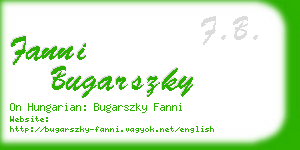 fanni bugarszky business card